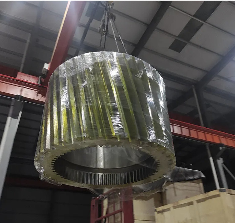 Engrenagem cilíndrica pesada Engrenagem enorme para transferência de potência superior em acabamento de prata